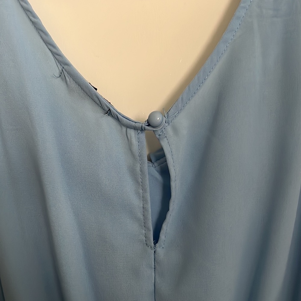 Light Blue Ruffle Romper - Picture 5 of 5